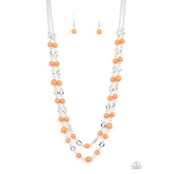 Essentially Earthy Orange Necklace (322) - Picture 2 of 3